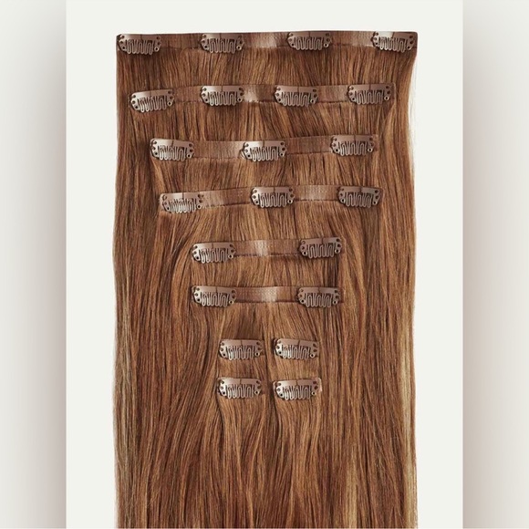 12 inch seamless natural red balayage hair extensions from Luxy - Picture 3 of 8